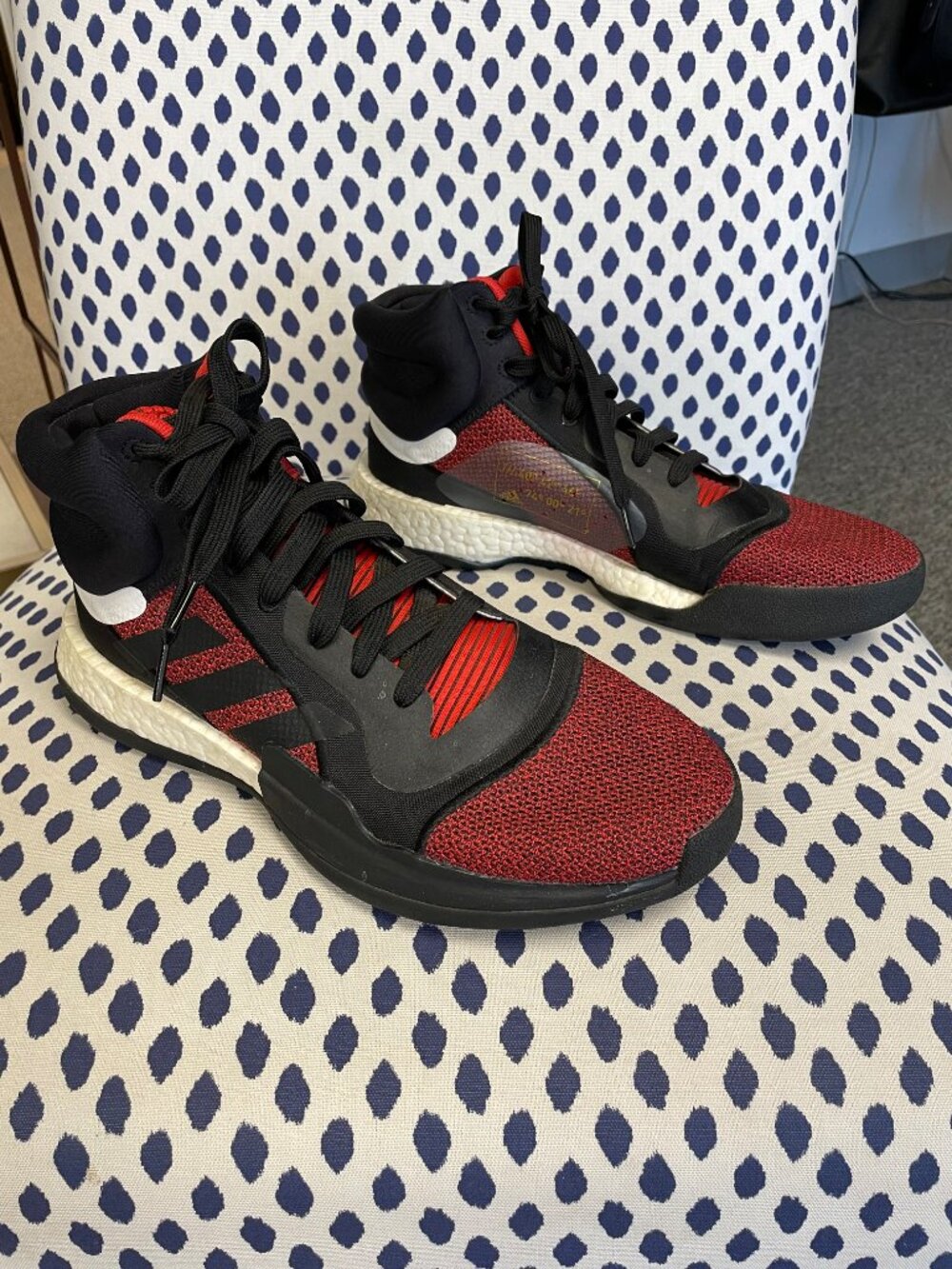 Adidas 11 Red Colorblock Shoes - Picture 4 of 9